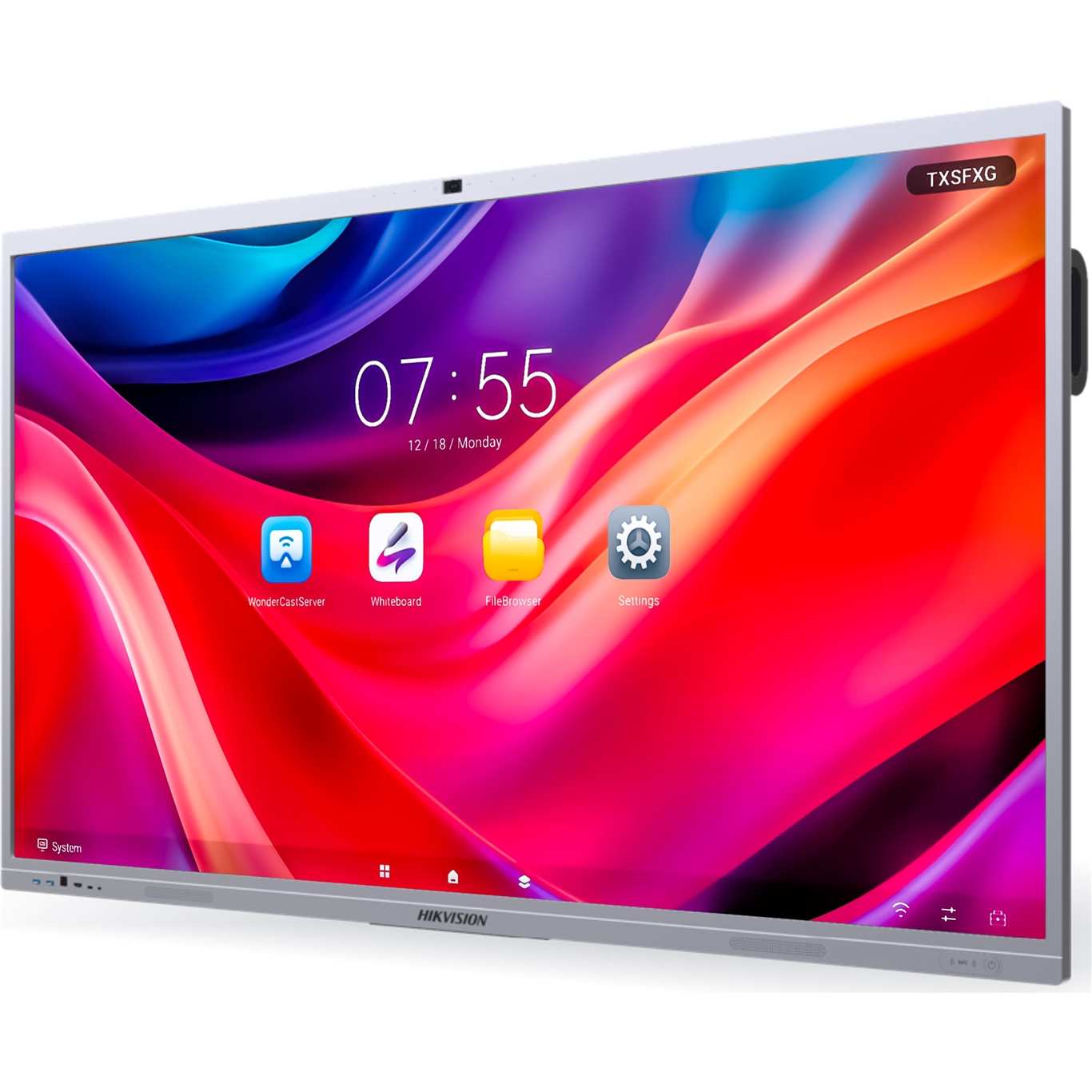 Hikvision LED-backlit LCD monitor 65" 4K Cam Mic Android 14