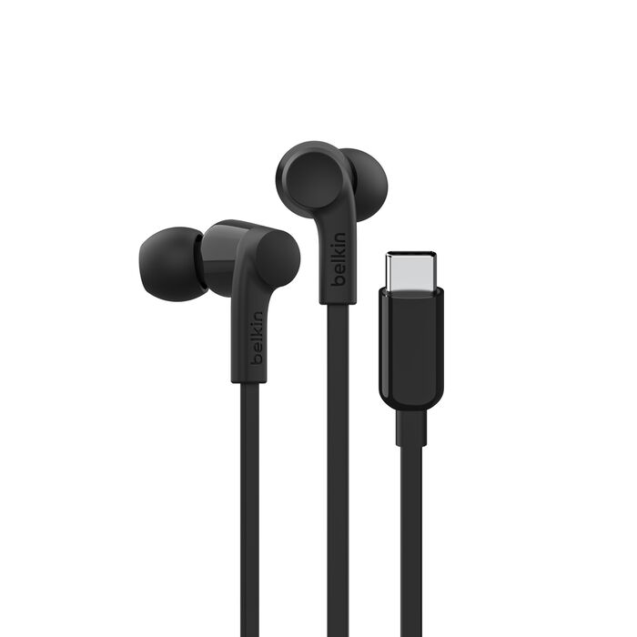 Audífonos Belkin USB-C Protección Auditiva, Micrófono para Llamadas y Resistencia a Salpicaduras