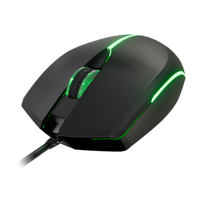 Xtech XTM-218 Mouse USB Wired Black 4 buttons with Light
