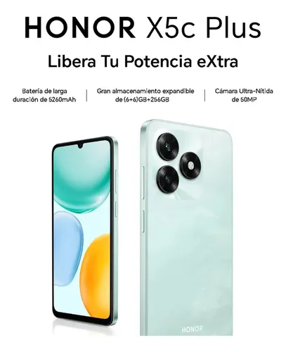 Celular Honor X5C Plus 6Gb RAM 256Gb Alm 6.74 Pulg X8DCNC