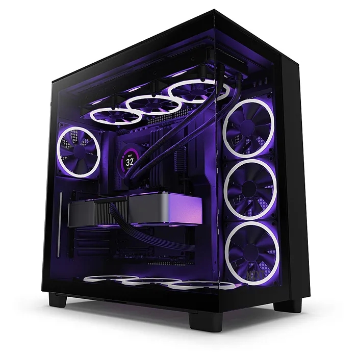 NZXT H series H9 Flow Mid tower ATX panel lateral