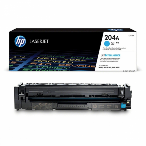 HP 204A Cián original LaserJet cartucho de tóner (CF511A) para