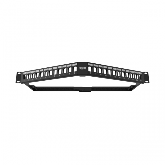 Nexxt Solutions Infrastructure Patch panel Cold-rolled steel Black with silver