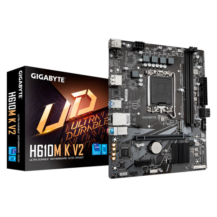 Gigabyte Motherboard Micro ATX LGA1700 Socket Intel H610 para Pentium