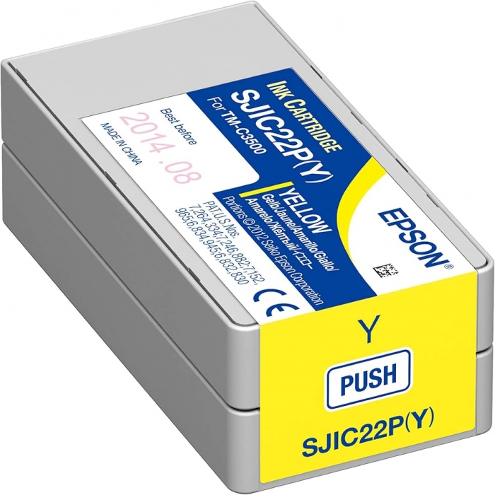 Epson SJIC22P(Y) Amarillo original cartucho de tinta para ColorWorks TM-C3500;