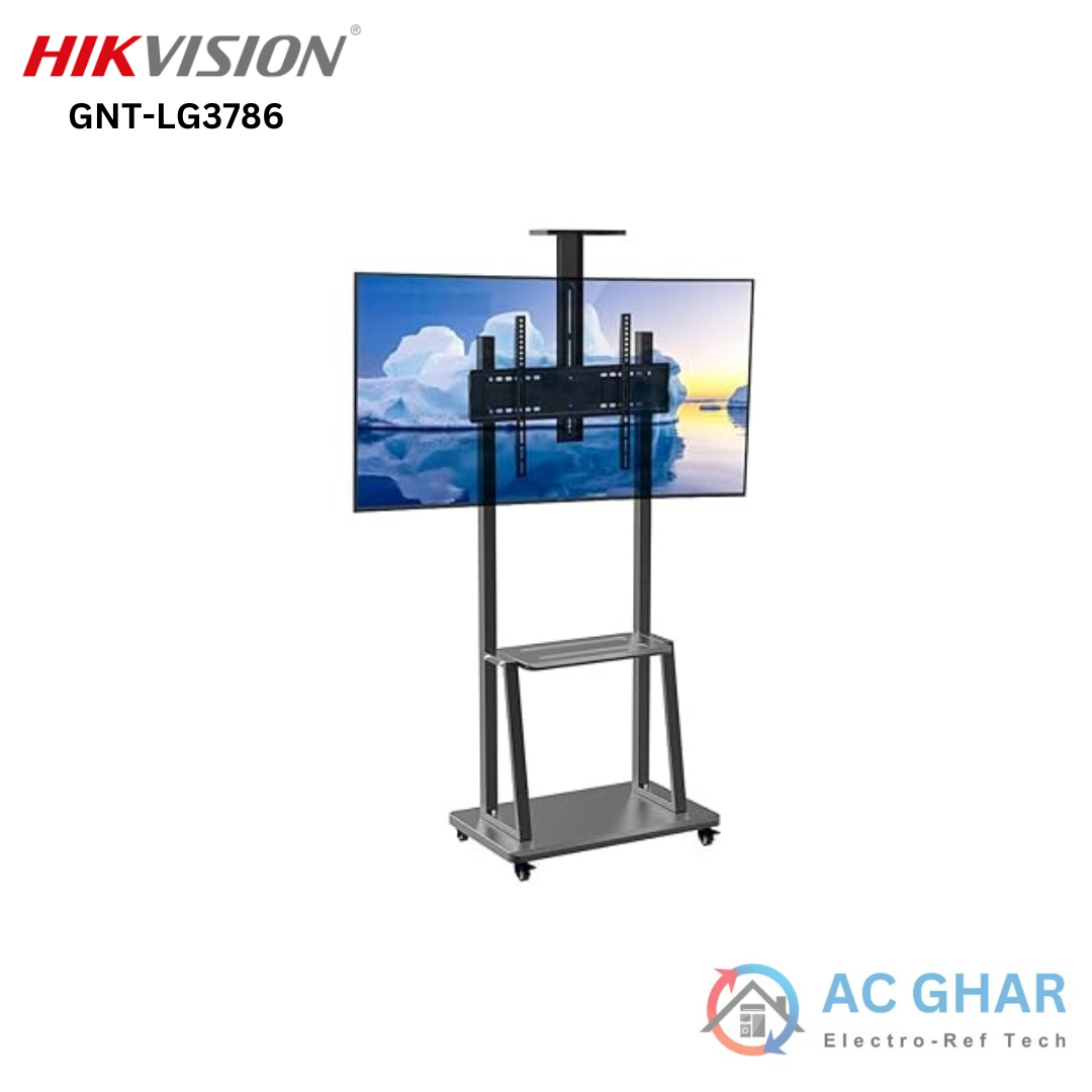 Soporte de Piso Móvil Plateado para Monitores de 75" y 86" DS-D5AS1