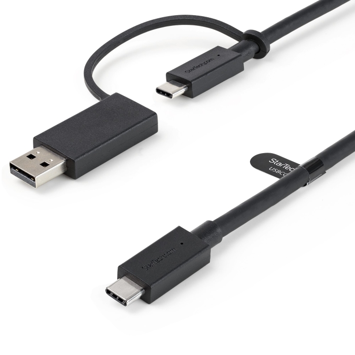  Cable Híbrido StarTech USB-C de 1m con Adaptador USB-A y Carga de 100W