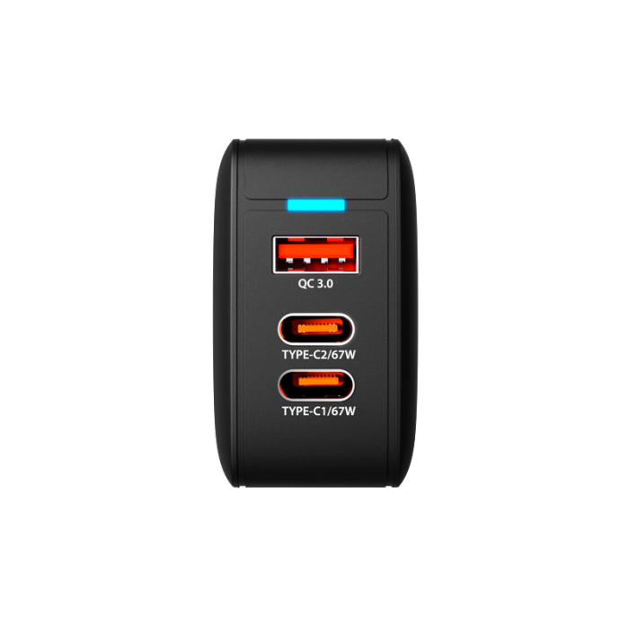 KX Wall Charger 67W KMC-500 2xUSB-C PD3.0 + USB-A QC3.0