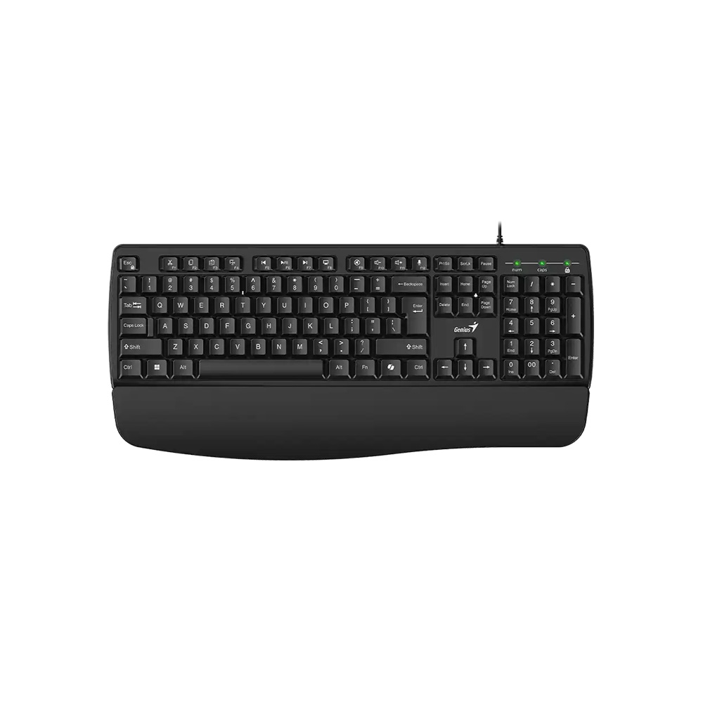 TECLADO /GENIUS KB-123 NEGRO /USB /REPOSAMANOS /WIN 11 /MAC OS