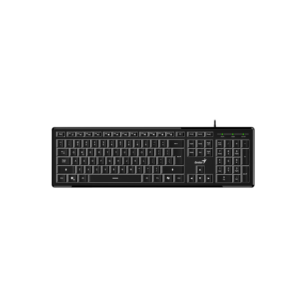 Teclado Slimstar 820 Negro USB Iluminado Y Tecla Copilot 31310055401