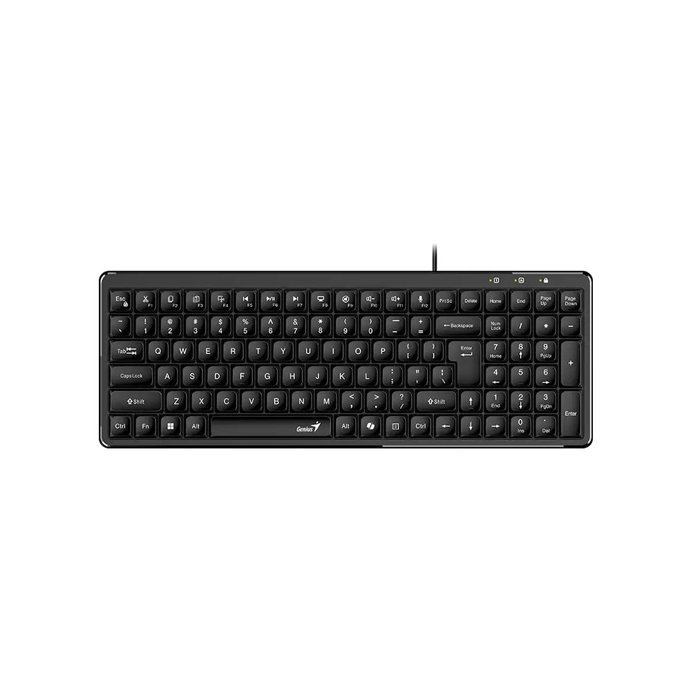 Teclado Genius Luxemate 120 Negro USB Compacto Win 11 Mac 31310059401