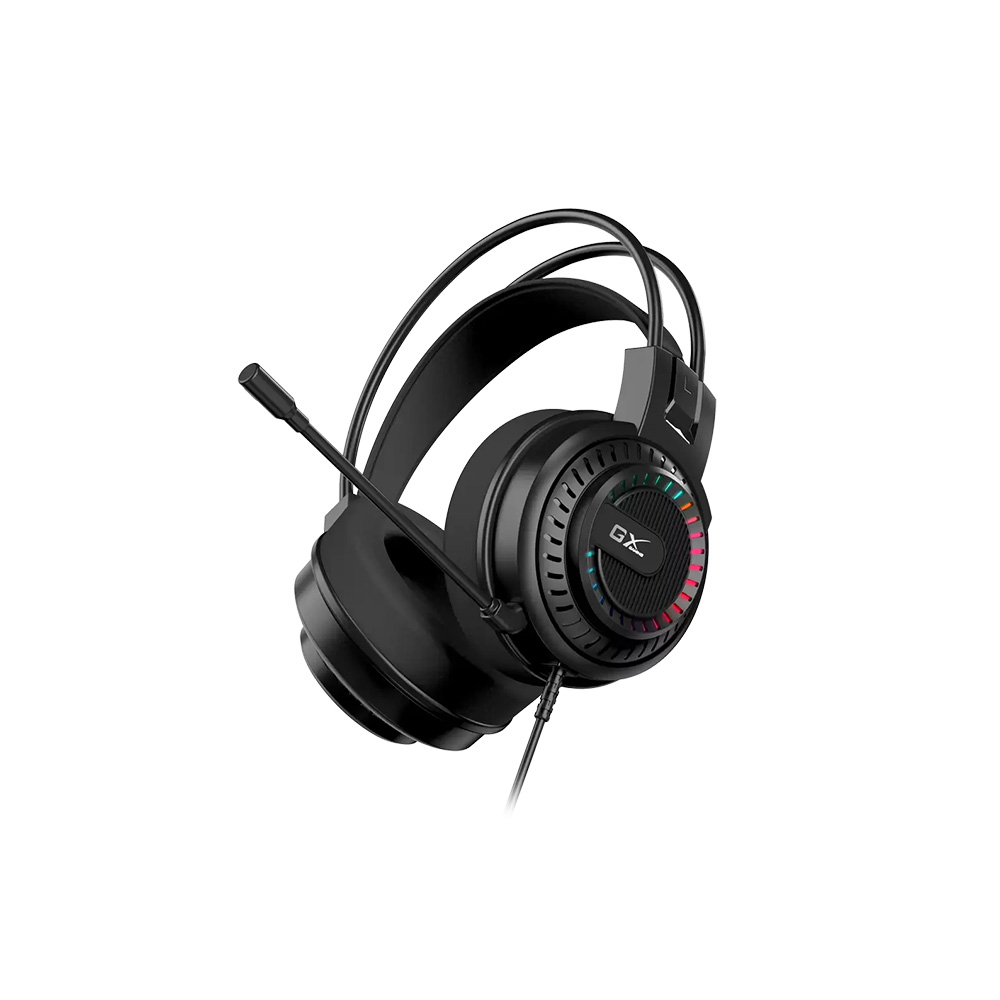 HEADSETS GENIUS/HS-GX570U GAMING USB NEGRO CON RGB LED