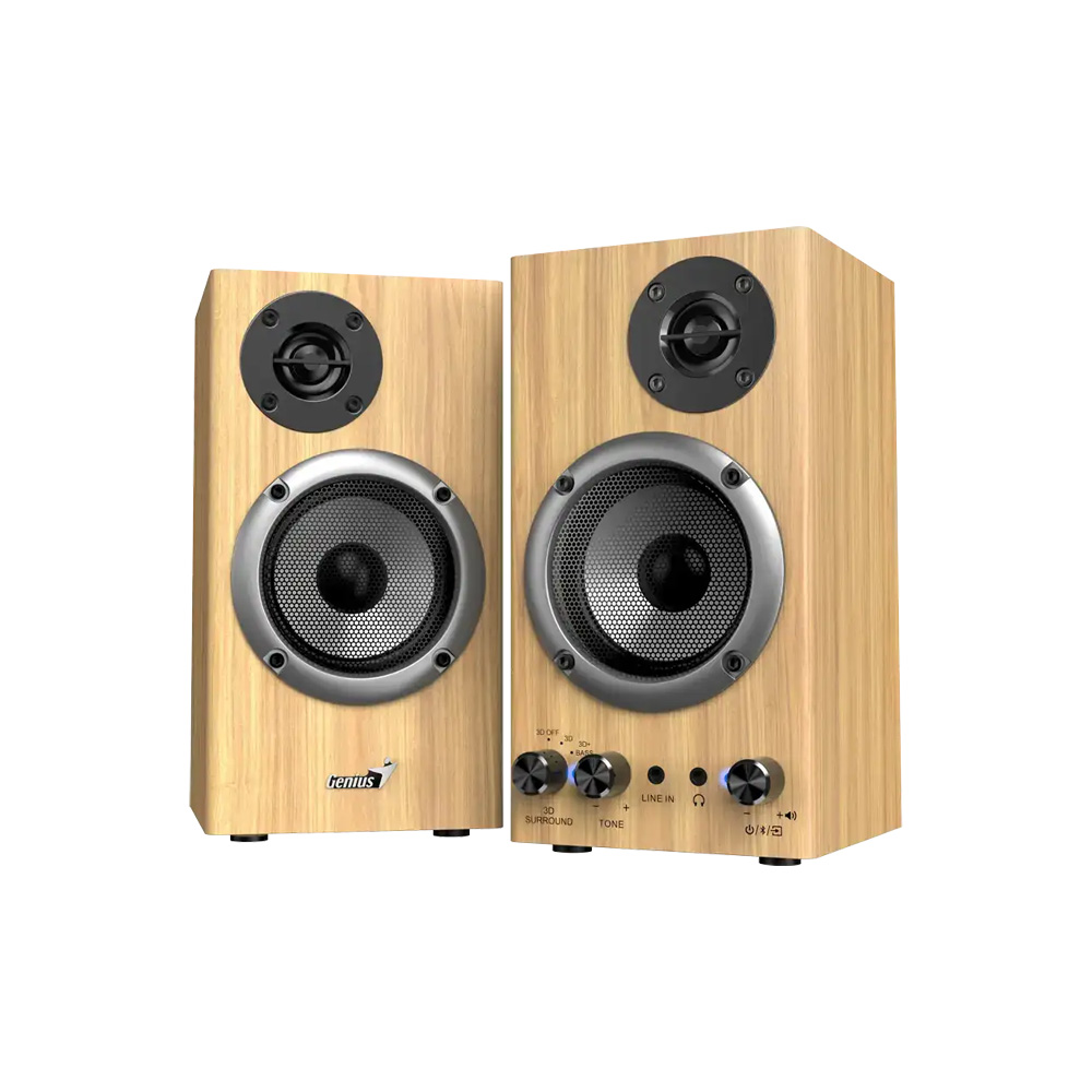 PARLANTE GENIUS/SP-HF520BT 2.0 COLOR MADERA  /BT 5.3 /RMS 20W