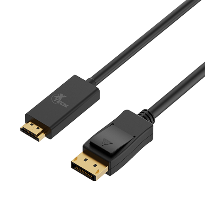 Xtech Display cable DisplayPort DP HDMI 3 m Black DP