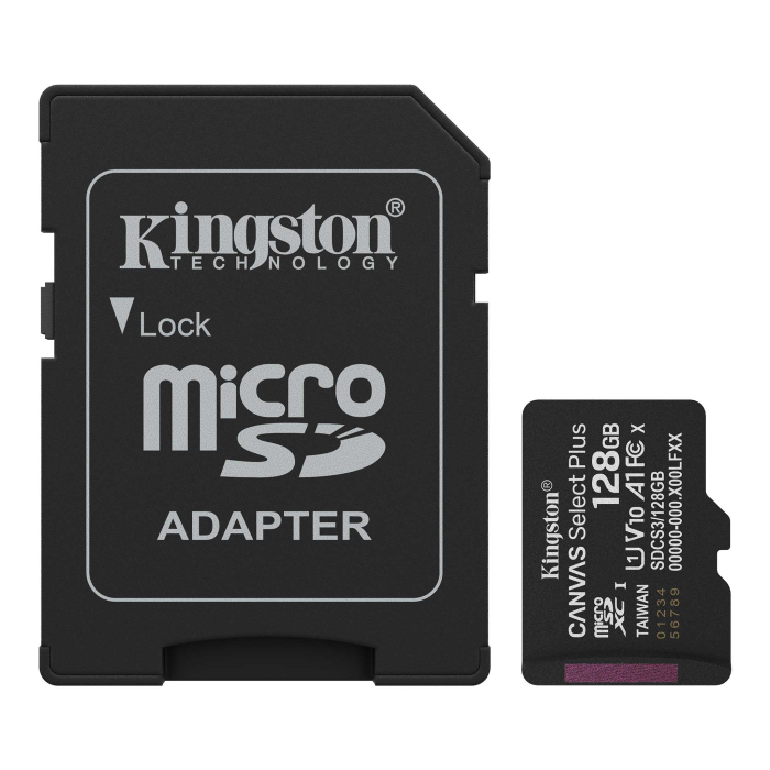 Kingston Flash memory card microSDHC 128GB microSDXC Canvas Select