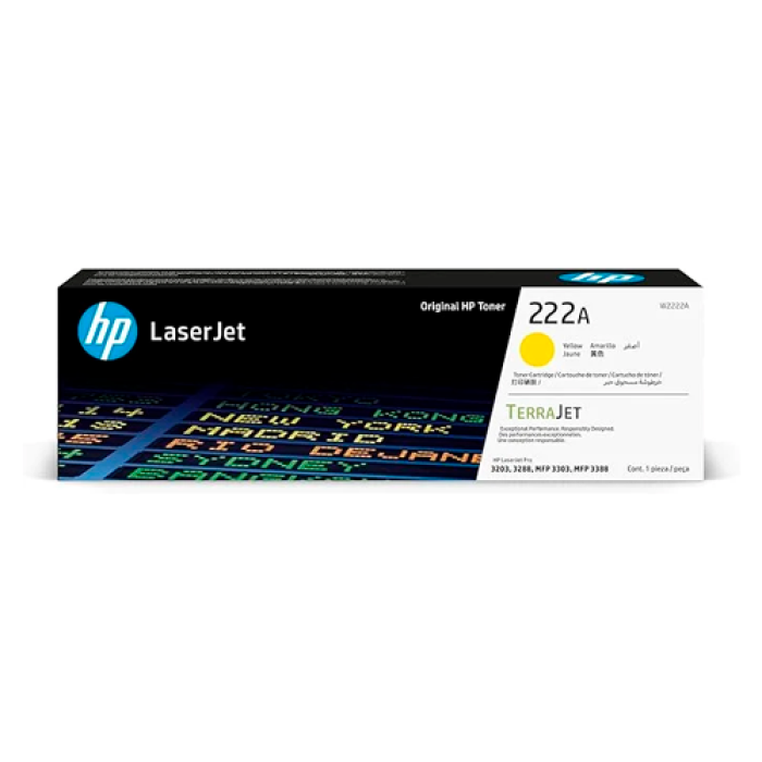 HP 222A Toner cartridge Yellow ORIGINAL LASERJET TONER CART