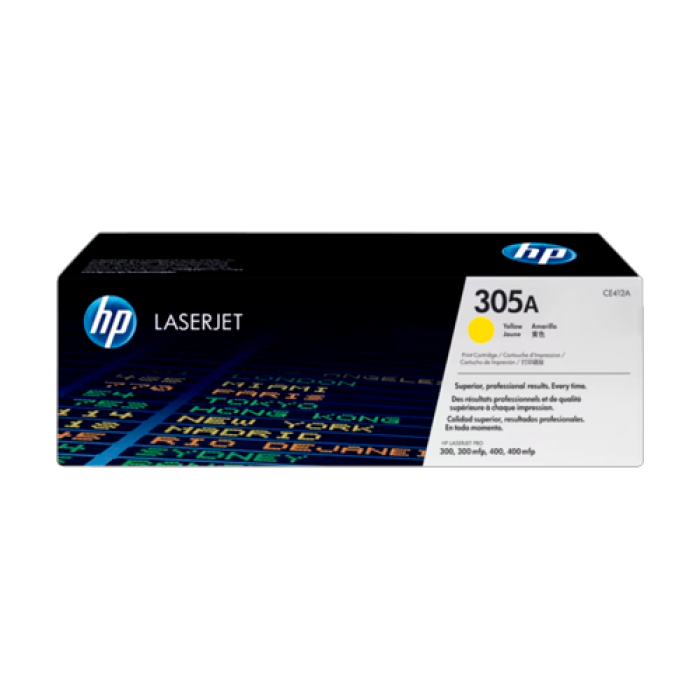 HP 305A Amarillo original LaserJet cartucho de tóner (CE412A) para