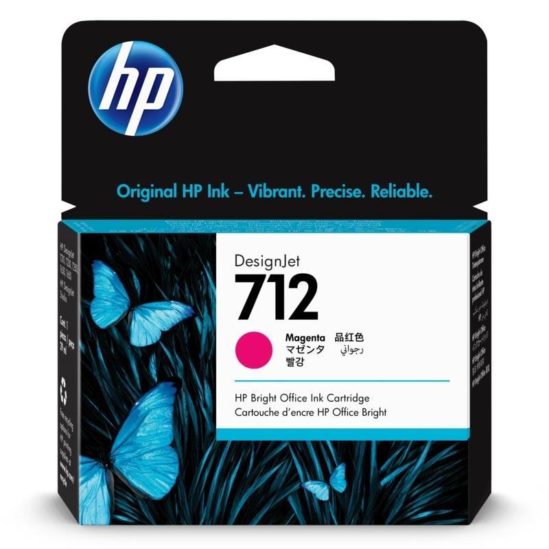 TINTA HPINC 712 MAGENTA DJ T210/T230/T250/T630/T650 29 ML 3ED68A