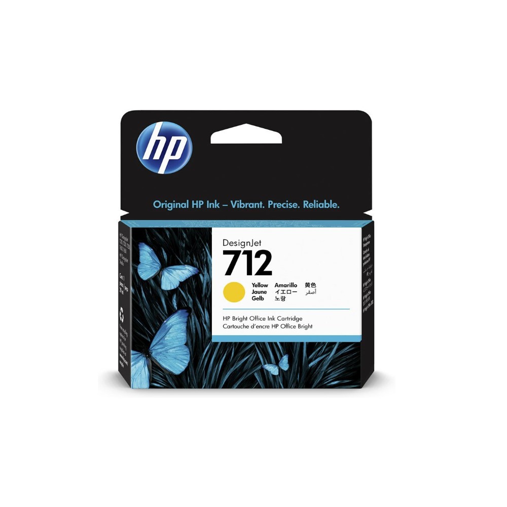 TINTA HPINC 712 AMARILLO DJ T210/T230/T250/T630/T650 29 ML 3ED69A