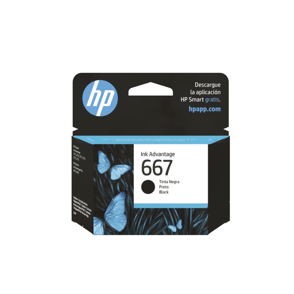 Tinta Hpinc 667 Negro 120 Pag 1275 2775 2374 2375 3YM79AL