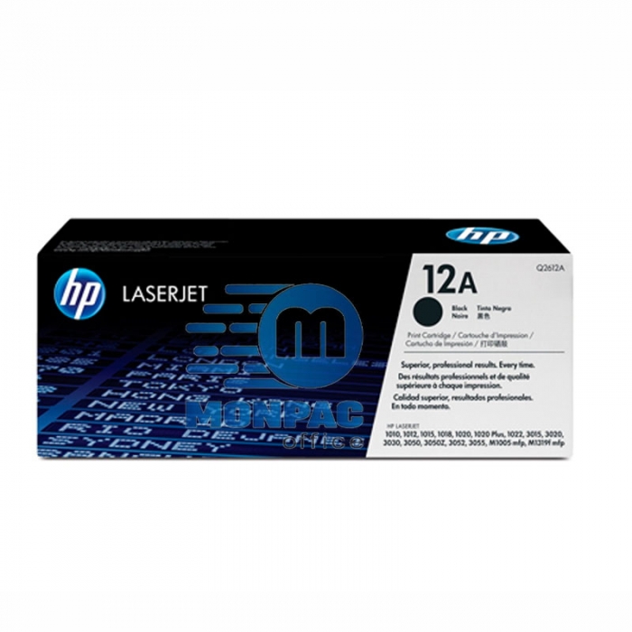 HP 12A Negro original LaserJet cartucho de tóner (Q2612A) para