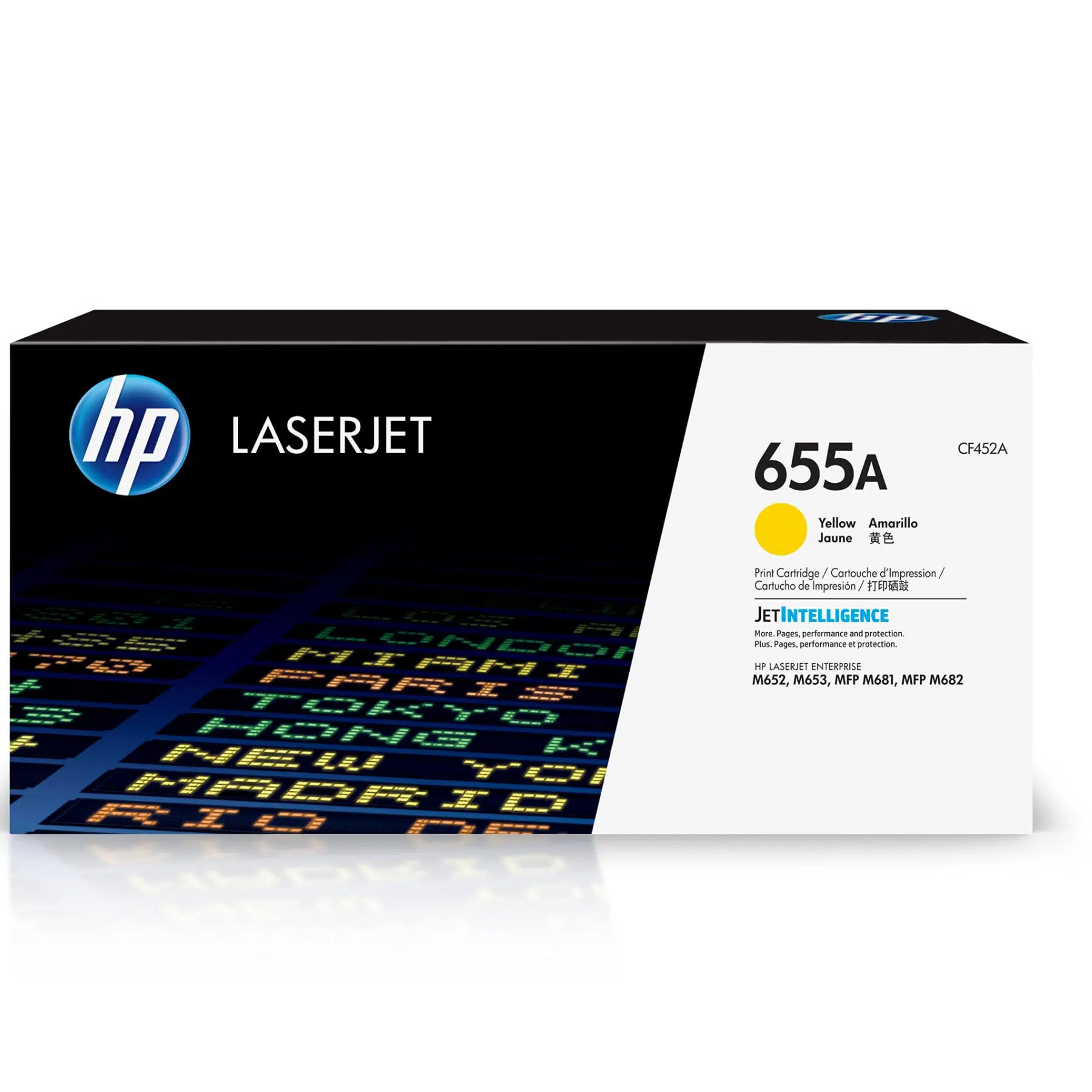 HP 655A Amarillo original LaserJet cartucho de tóner (CF452A) para