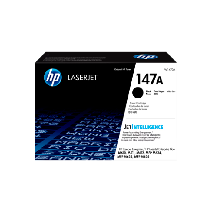 HP 147A Negro original LaserJet cartucho de tóner (W1470A) para
