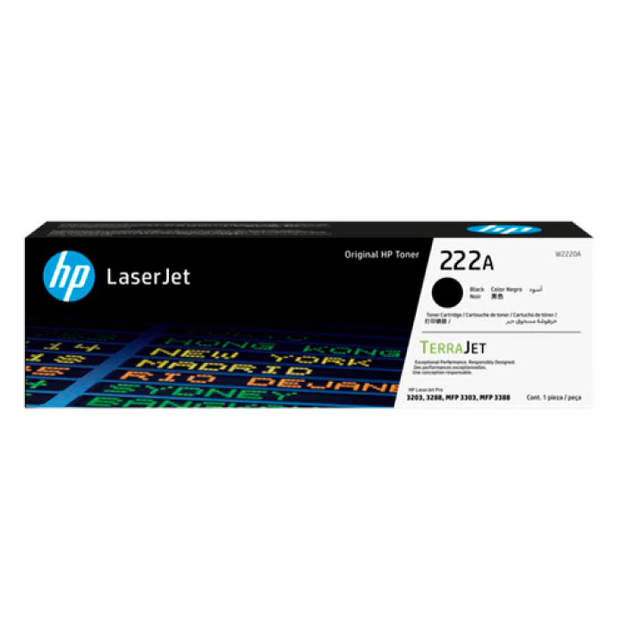 HP Toner cartridge Black 222A BLACK ORIGINAL LASER