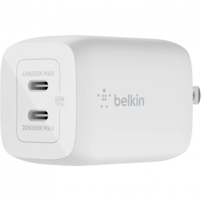 Belkin Adaptador de corriente tecnología PPS y GaN 65 vatios