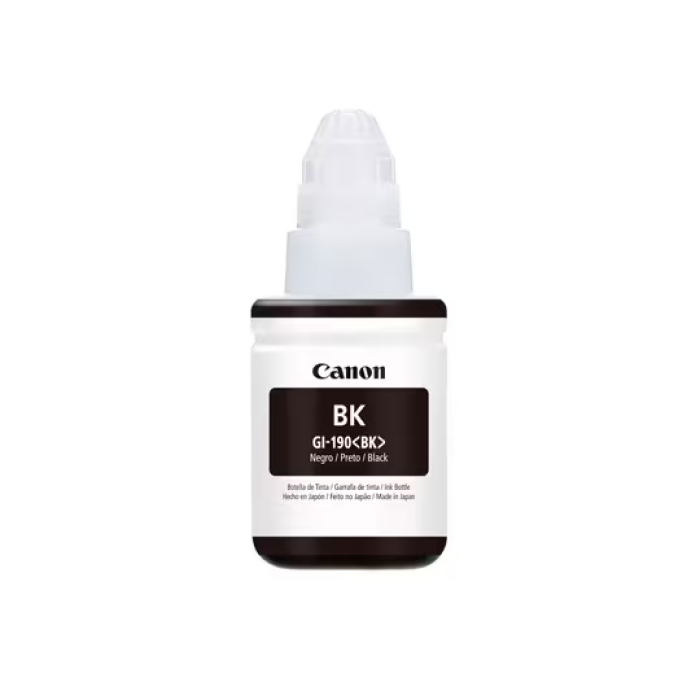 BOTELLA CANON GI190 NEGRO G1100/2100/3100 6000 PAG GI190BK