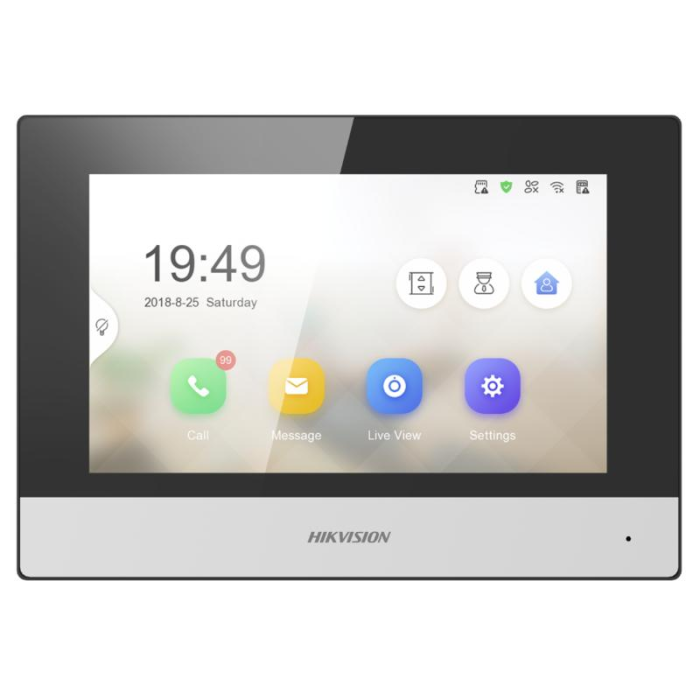 Monitor IP Videoportero 7 Pulgadas Hikvision  Touch Screen Wi-Fi PoE  DS-KH6320-WTE1