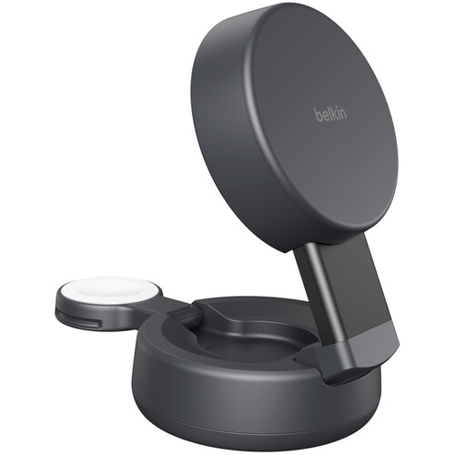 Cargador Magnético Convertible 2 en 1 Belkin UltraCharge Pro Qi2 25W Color Carbón 