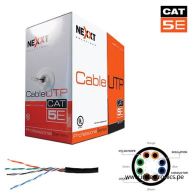 Nexxt Par trenzado UTP Cat5e para exteriores 24AWG 305 m