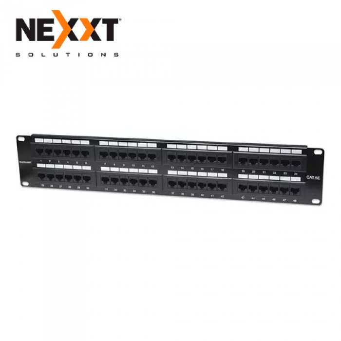 Nexxt Tablero de conexiones CAT 5e 19" 48 puertos