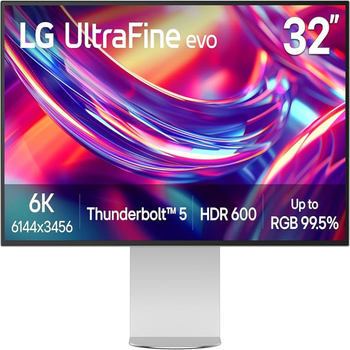 Monitor Profesional LG UltraFine evo 32" 6K Nano IPS Black con Thunderbolt 5