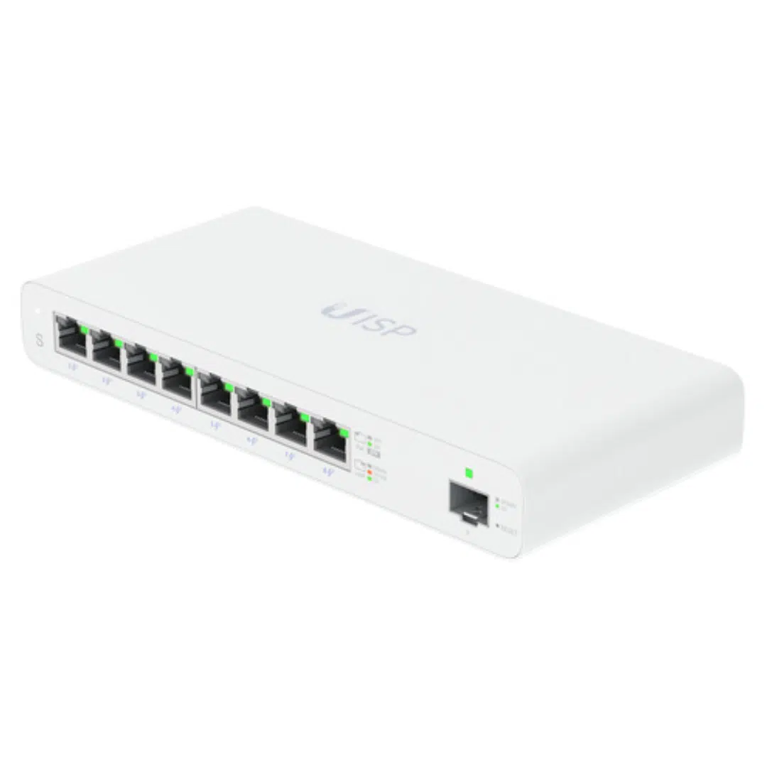 Ubiquiti UISP Conmutador 8 x 10/100/1000 (PoE) + 1 x