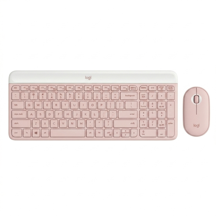 Logitech Keyboard and mouse set Spanish Wireless Rose