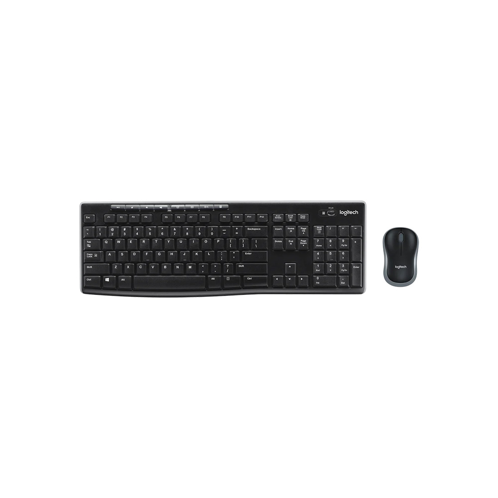Combo Logitech Teclado Y Mouse Mk270 Wireless Num-Pad Resist.salpicaduras Teclas
