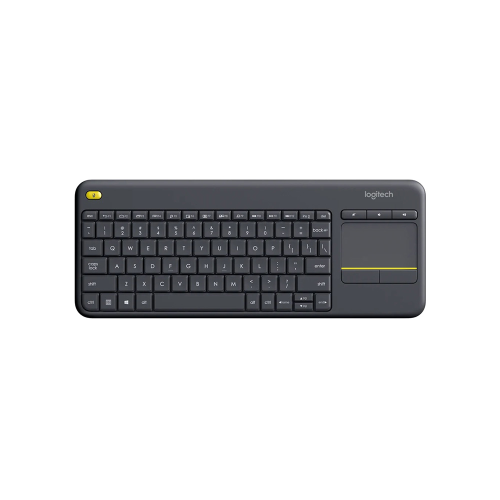 Teclado Logitech K400 Plus inalámbrico Touch 2.4 Ghz Negro 920-007123