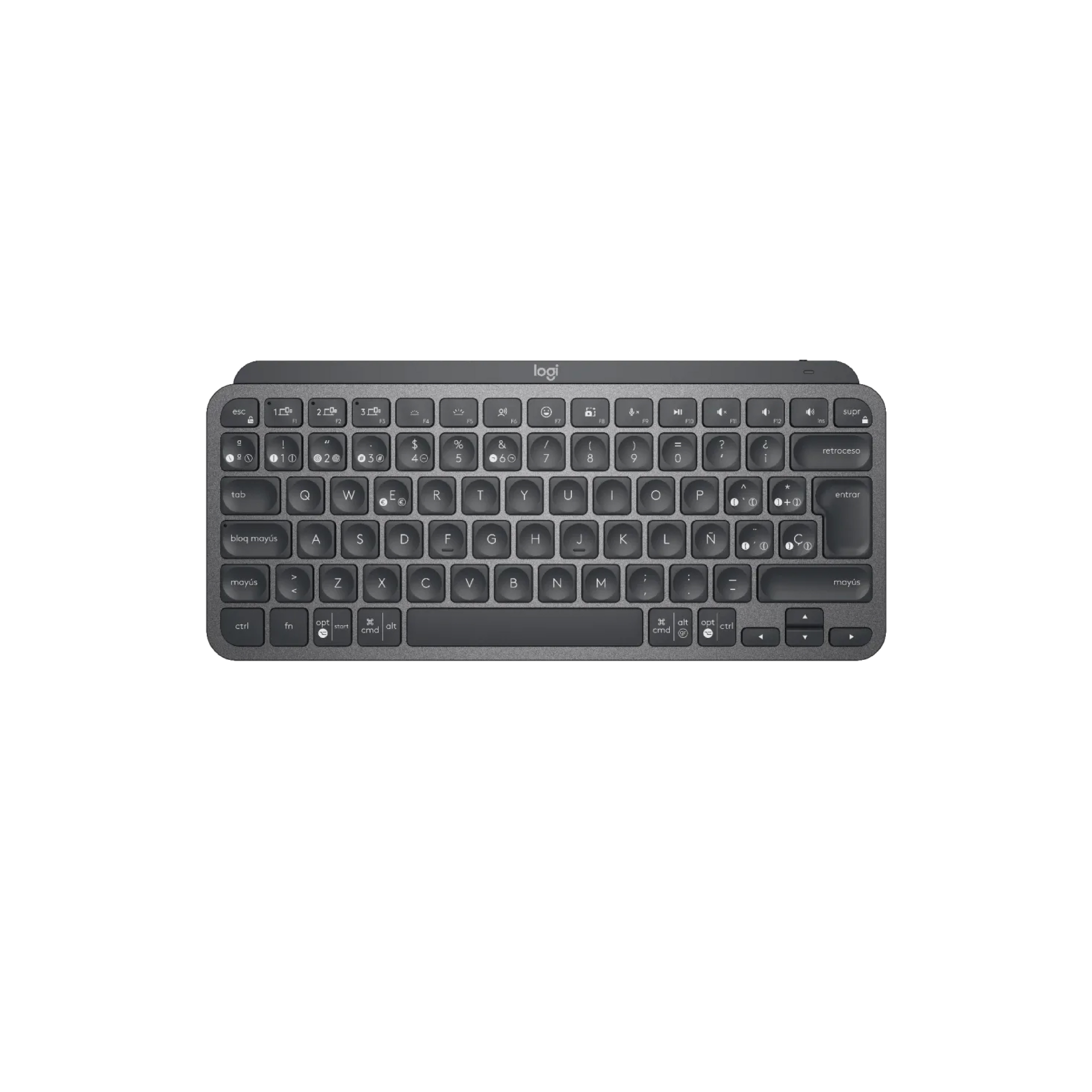 Teclado Logitech Mx Keys Mini Bluetooth Hasta 3 Dispotvos. Negro 920-010476