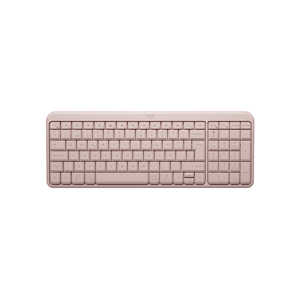 Teclado Logitech K250 Compacto Bluetooth inalámbrico Incly.num-Pad Ajustable 7Grados Rose 920-013447