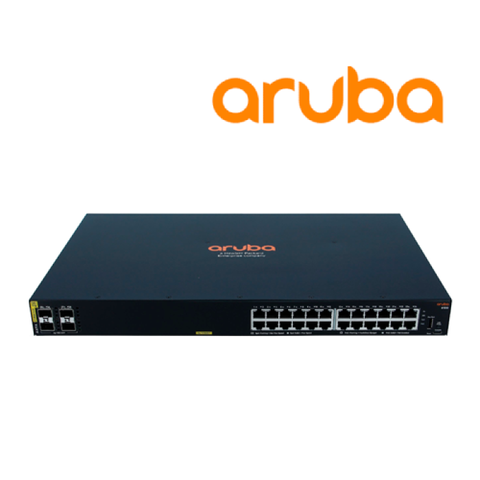 HPE Aruba 6100 24G Class4 PoE 4SFP+ Conmutador Gestionado 24