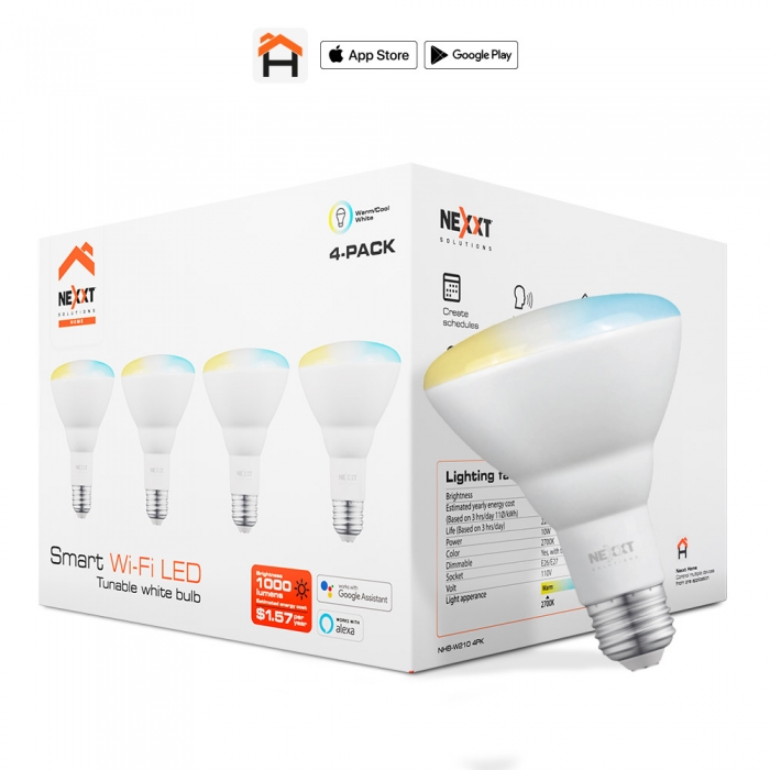 Nexxt -Solutions Connectivity NHB-W2104PK  Light Bulb Paquete de 4