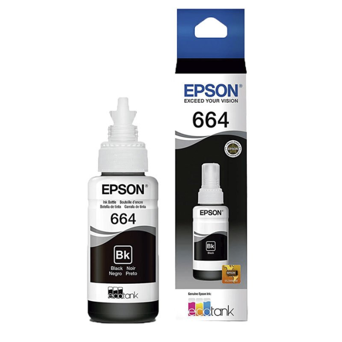 BOTELLAS EPSON T664 PACK 2 NEGRO L200/L350/L5190 T644120-2P