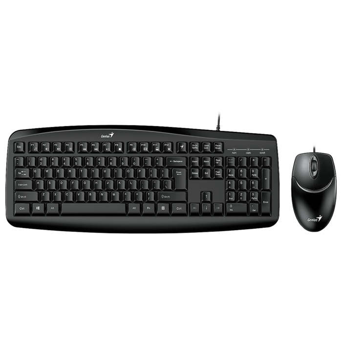 COMBO TECLADO Y MOUSE GENIUS KM-200 USB NEGRO