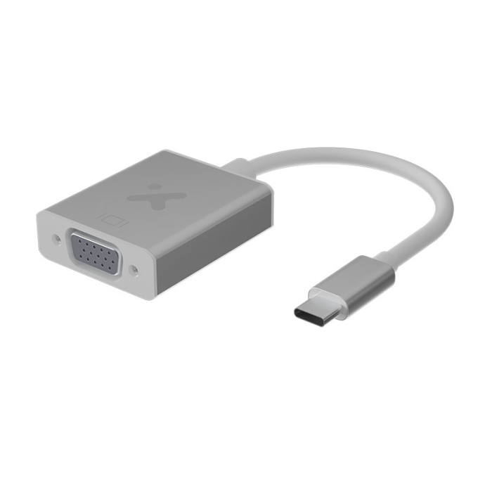 Xtech Display adapter USB Type C VGA Aluminum silver XTC-552