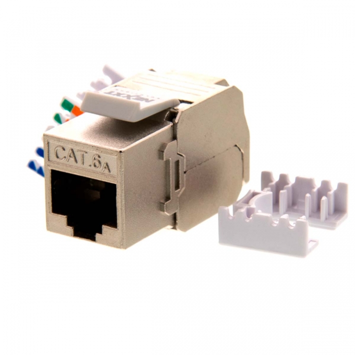 Nexxt Inserto modular CAT 6a STP RJ-45 plata