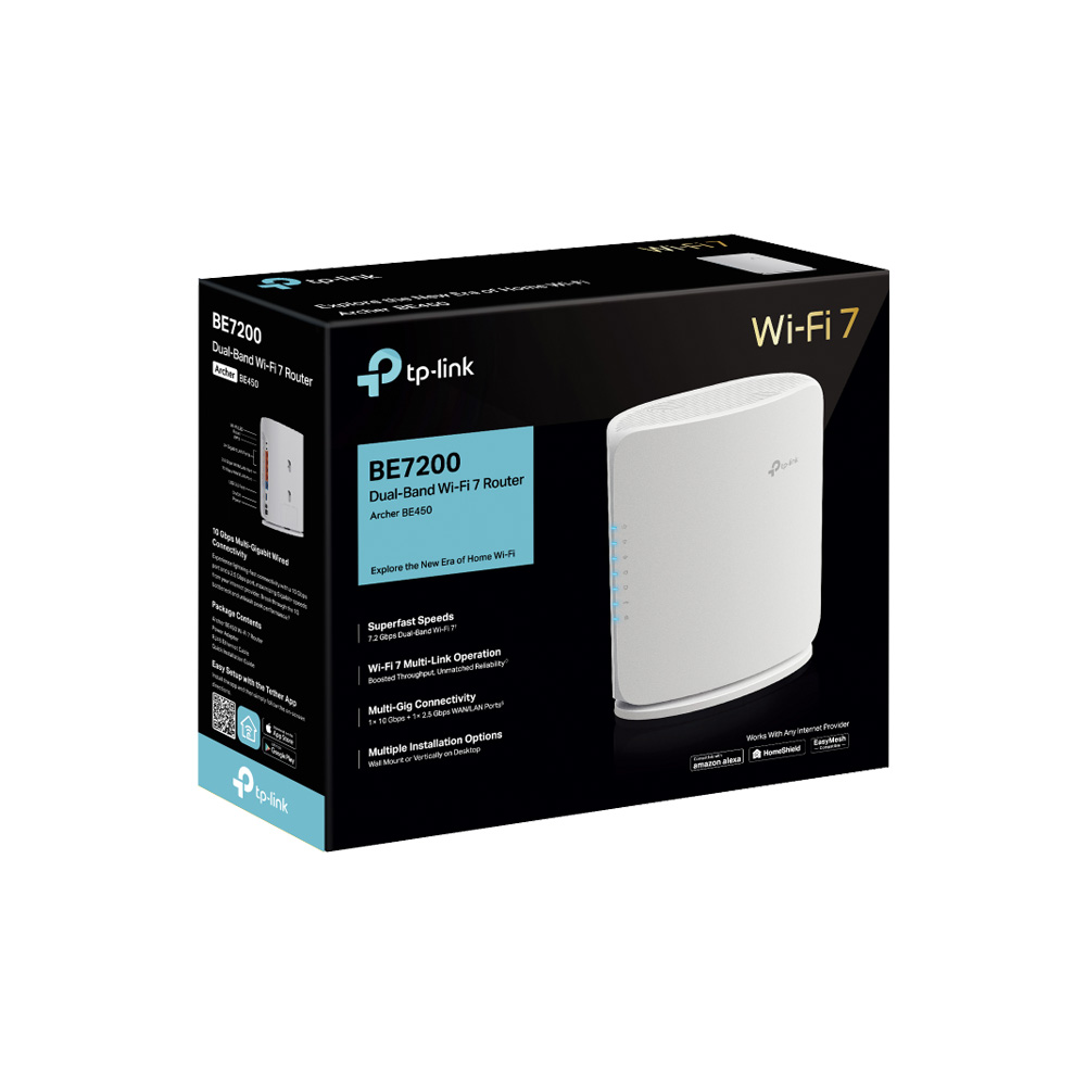 Router Tplink Archer Be450 Wifi 7 Be7200 5 Puertos Ethernet ARCHERBE450