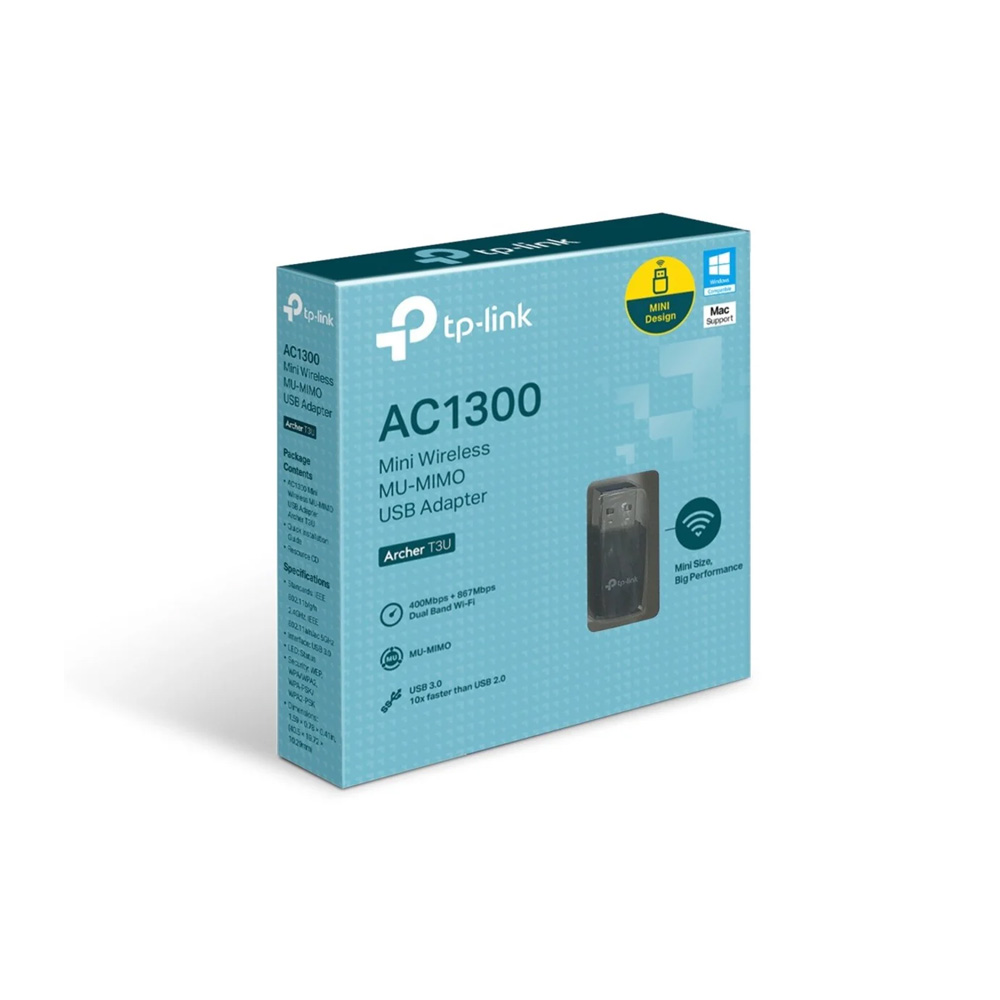 ADAPTADOR DE RED USB TP-LINK ARCHER T3U MINI AC1300 DUAL