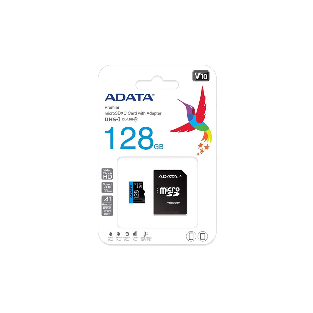 Micro Sdxc Adata 128Gb Con Adaptador Uhs-I Class 10 V10